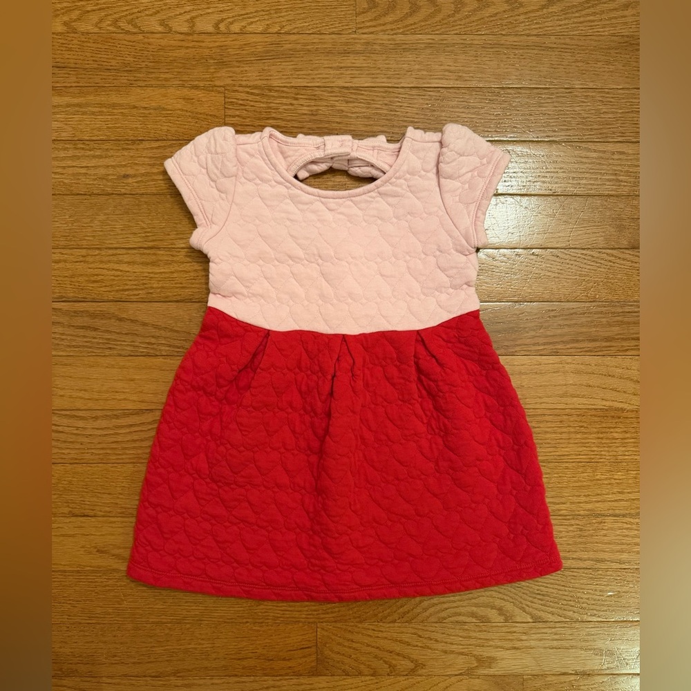Janie and Jack Red and Pink Quilted Heart Dress